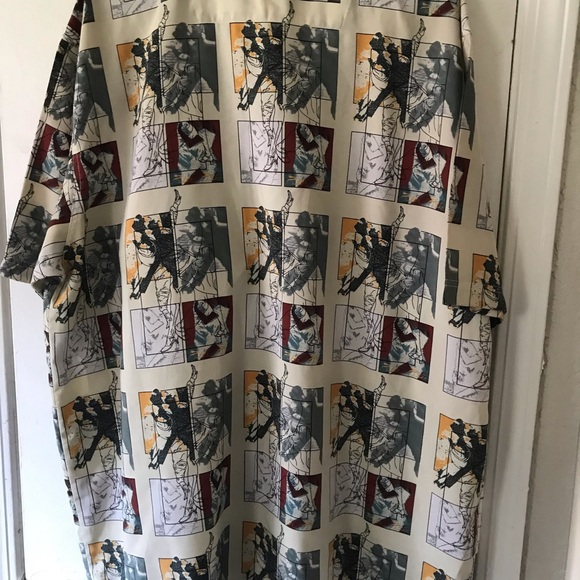 Vintage Rare Pelle Pelle Marc Buchanan All Over Print Button Up Size XL - Picture 6 of 7